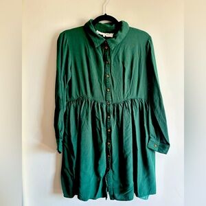 Pink Martini Forest Green Long Sleeve Dress